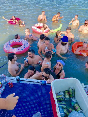 Bachelor and bachelorette swimming party in Ocean City, MD