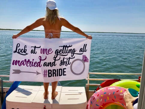 She's ready to get married or ready for the boat party in Ocean City, MD